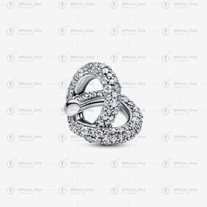 Pandora Pavé Infinity Knot Heart Charm